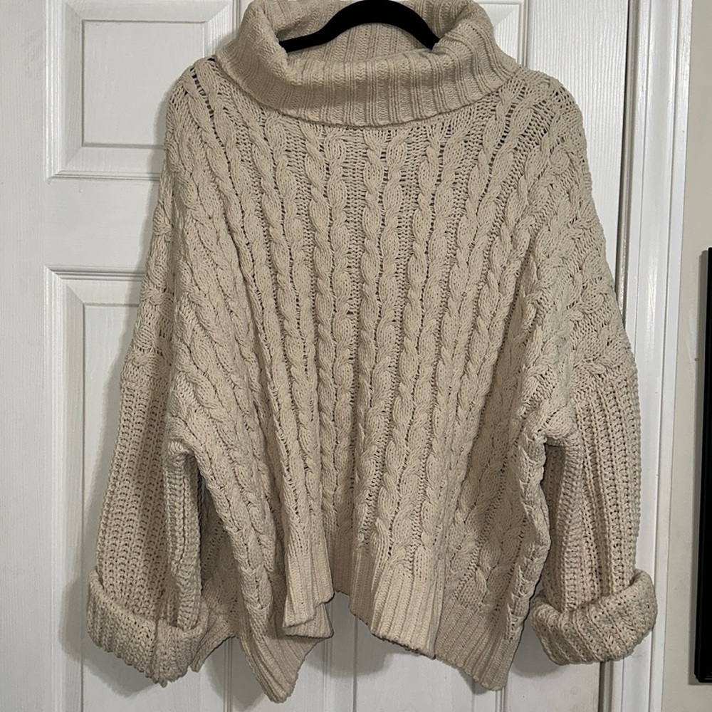 SOLD: Beige Women’s Turtleneck Sweater